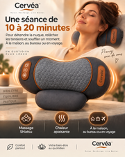 Cervéa™ — séance de 10 à 20 minutes, massage shiatsu et chaleur, à la maison, au bureau ou en voyage