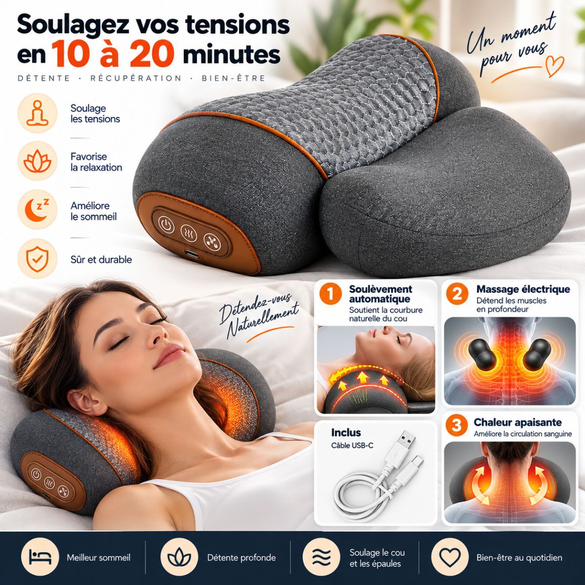 Cervéa™ — séance de relâchement des tensions du cou et des épaules